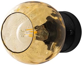 Φωτιστικό Τοίχου - Απλίκα Benek 521SHN3693 15x18x15cm 1xE27 40W Yellow-Black Opviq