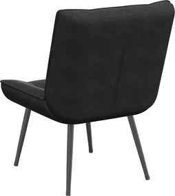 vidaXL Καρέκλα χαλάρωσης Μαύρη 64x74x84 cm Βελούδο