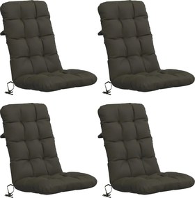 vidaXL Σέτ Μαξιλαριών Υψηλής Πλάτης 4 Τεμαχίων VIANEN 4 pcs Ανθρακί