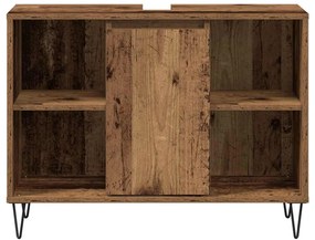vidaXL Ντουλάπι Μπάνιου Παλαιό ξύλο 80 x 33 x 60 εκ Επεξεργασμένο ξύλο