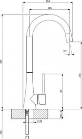 Orabella Element 10101 Chrome - Μπαταρία επιτραπέζιου νιπτήρα