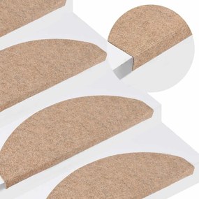 vidaXL Πατάκια Σκάλας Αυτοκόλλητα 20 τεμ. Μπεζ 65 x 22,5 x 3,5 εκ.
