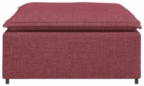 vidaXL Υποπόδιο Καναπέ Κόκκινο 100 x 100 x 48 εκ.