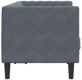 vidaXL Καναπές Chesterfield Σκούρο γκρι 174 x 74.5 x 70.5 εκ. Βελούδο