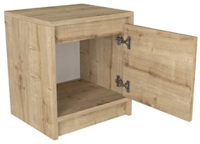 Κομοδίνο Conve Megapap χρώμα sapphire oak 40x35x45εκ.