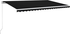 vidaXL Τέντα Συρόμενη Χειροκίνητη Ανθρακί 500x350 εκ.