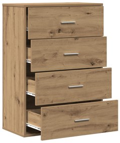 vidaXL Πλαϊνό γραφείο artisan δρυς 60 x 31 x 84 εκ Επεξεργασμένο ξύλο