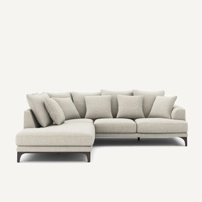 Γωνιακός καναπές από ύφασμα μελανζέ, ARMENTO