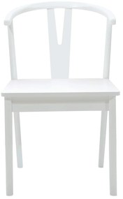vidaXL Καρέκλα τραπεζαρίας 2 pcs Λευκό και Λευκό Στερεό Ξύλο Ραβέντι