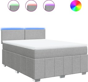 vidaXL Κρεβάτι Boxspring με Στρώμα Αν. Πράσινο 160x200εκ Υφασμάτινο