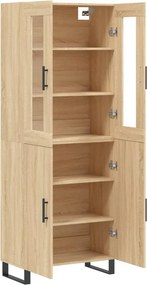 vidaXL Ντουλάπι Sonoma δρυς 69,5 x 34 x 180 εκ. από Επεξεργασμένο Ξύλο