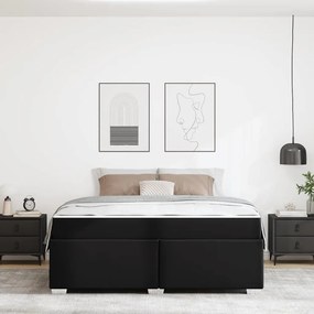 vidaXL Σκελετός Κρεβατιού Άλλο Μαύρο 180 x 200 cm Τεχνητό δέρμα