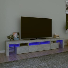 Έπιπλο Τηλεόρασης με LED Γκρι Σκυροδέματος 230x36,5x40 εκ. - Γκρι