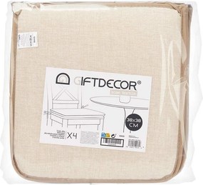 Μαξιλάρι έδρας Gift Decor 38 x 2,5 x 38 cm (4 Μονάδες)