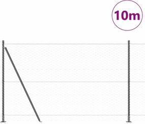 vidaXL Στύλος Περιφράξεων Γκρι 10 x 1,4 μ (50 χιλ διχτύ)