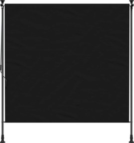 vidaXL Εξωτερικό ρολό Μαύρο 150 x 270 cm