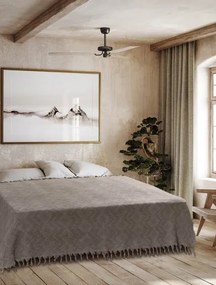 Κουβέρτα Πικέ Ζακάρ TIFOON BROWN