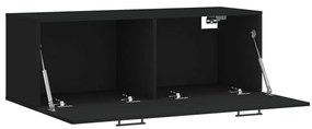 vidaXL Ντουλάπι Τοίχου Μαύρο 100x36,5x35 εκ. από Επεξεργασμένο Ξύλο