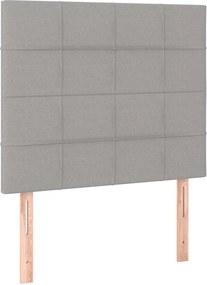 VidaXL Κεφαλάρι Ανοιχτό Γκρι 80x5x118/128 εκ. Ύφασμα