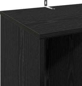 vidaXL Ντουλάπι δίσκων βινυλίου Μαύρη Δρυς 44,5 x 36,5 x 74,5 εκ