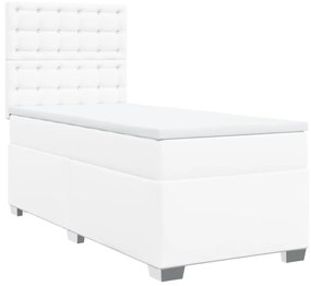 ΚΡΕΒΑΤΙ BOXSPRING ΜΕ ΣΤΡΩΜΑ ΛΕΥΚΟ 100X200ΕΚ.ΑΠΟ ΣΥΝΘΕΤΙΚΟ ΔΕΡΜΑ 3293009