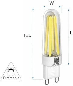 Adeleq Led Λάμπα Cog Κεραμικό G9 3.5W Ντιμαριζόμενο Ψυχρό 13-913509