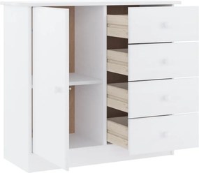 vidaXL Ντουλάπι ALTA Λευκό 77 x 35 x 73 εκ. από Μασίφ Ξύλο Πεύκου