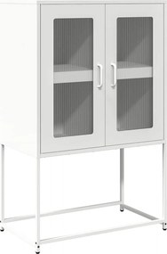 vidaXL Highboard Λευκό 68x39x107 cm Ατσάλι