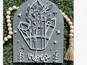 Σετ των 2 Intra απο ξύλο plywood 3mm-4mm πάχος – Vibes Boho Arch Decor Laser Δίασταση 20x20 cm INTRAFABR-44638696