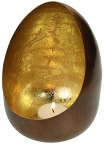 Κηροπήγιο ArteLibre Μπρονζέ Μέταλλο 11x11x14cm-05153886