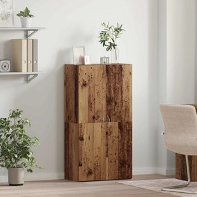 vidaXL Γραφείο Ντουλάπι Παλαιωμένο ξύλο 60 x 32 x 115 cm