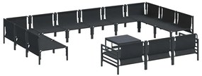 vidaXL Σετ Καναπέ Κήπου 14 pcs Ανθρακί Ατσάλι
