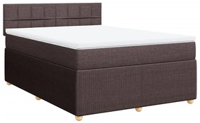 ΚΡΕΒΑΤΙ BOXSPRING ΜΕ ΣΤΡΩΜΑ ΣΚΟΥΡΟ ΚΑΦΕ 140X200 ΕΚ ΥΦΑΣΜΑΤΙΝΟ 3289782