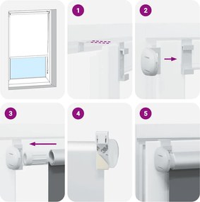 vidaXL Ρολέρ Μπλακάουτ Λευκό 105x210 εκ. Πλάτος υφάσματος 100,7 εκ.