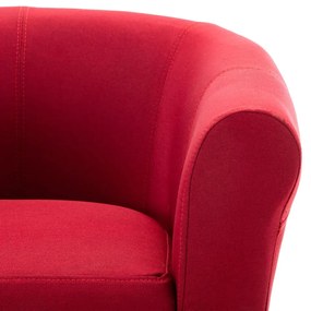 vidaXL Πολυθρόνα Μπορντό Υφασμάτινη