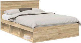 vidaXL Σκελετός Κρεβατιού Sonoma Δρυς 140 x 200 cm