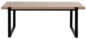 Τραπεζάκι σαλονιού SHABEN C9585.03 MDF Σονόμα με Μαύρη Μεταλλική Βάση 120x56X45Yεκ. 120x56x45 εκ.