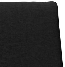vidaXL Ταπετσαρισμένο κεφαλάρι Μαύρο 80 cm Στερεά ξυλεία πεύκου