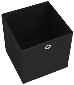 vidaXL Κουτιά Αποθήκευσης 4 τεμ. Μαύρα 32x32x32 εκ. Ύφασμα Non-woven