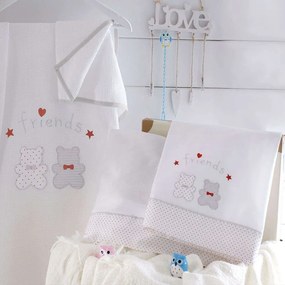 Κουβέρτα Πικέ Bip &amp; Pip White Ρυθμός Κούνιας 120x150cm 100% Cotton