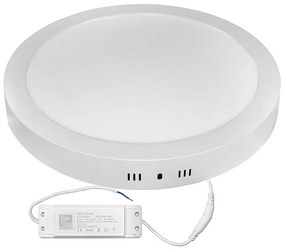 Adeleq Led Φωτιστικό Επίτοιχο Αλουμινίου Στρογγυλό 30W 3000K Λευκό 21-03031100