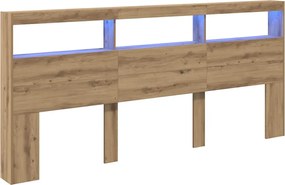 vidaXL Κεφαλάρι Artisan Oak 220 x 17 x 102 cm Επεξεργασμένο ξύλο