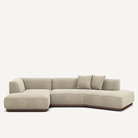 Γωνιακός καναπές αριστερός από λινό βελούδο, JACOPO