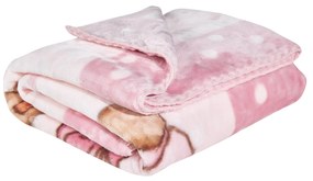 DAS BABY ΚΟΥΒΕΡΤΑ VELOUR 110X140 RELAX 4869 ΚΑΦΕ, ΡΟΖ