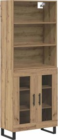 vidaXL Highboard 2 pcs Artisan Oak Επεξεργασμένο ξύλο