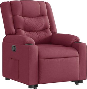 vidaXL Πολυθρόνα Ανακλινόμενη με Ανύψωση Μπορντό Υφασμάτινη