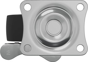 vidaXL Τροχίσκος 2 pcs Μαύρο και ασημί 50,7 x 50,7 x 24,4 χιλ