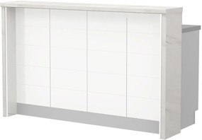 Πάγκος νησίδας Hudson-Μήκος: 160 εκ.-Λευκό-White Marble