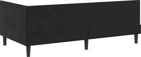 vidaXL Κρεβάτι Γωνίας Μαύρο 100 x 200 cm Βελούδο