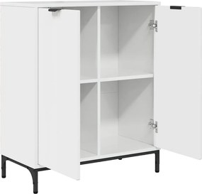 vidaXL Πλαϊνό γραφείο Υψηλής γυαλάδας λευκό 69,5 x 33 x 82 εκ.